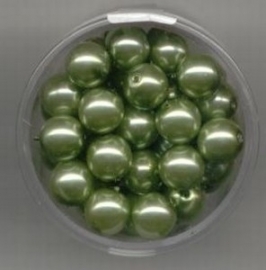 parel-kralen lime-groen 8 mm. - Make Me * 117472/3170