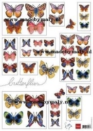 Knipvel vlinders blauw - Marianne Design * IT550