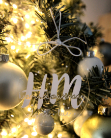 Kerstbal acryl met naam - gezin