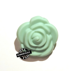 Siliconen bloem kraal 20mm, mint