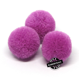 pompom violet * 20 mm - per 10 stuks