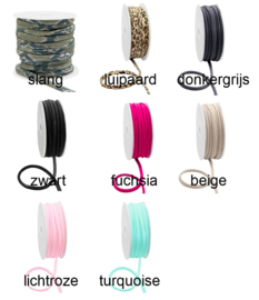 Naamarmband OF sos armband met elastisch Ibiza koord. Kies de kralenkleur en armbandkleur.