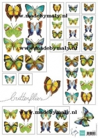 Knipvel vlinders groen - Marianne Design * IT552