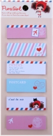Postcard sticky  notes - Pura girl