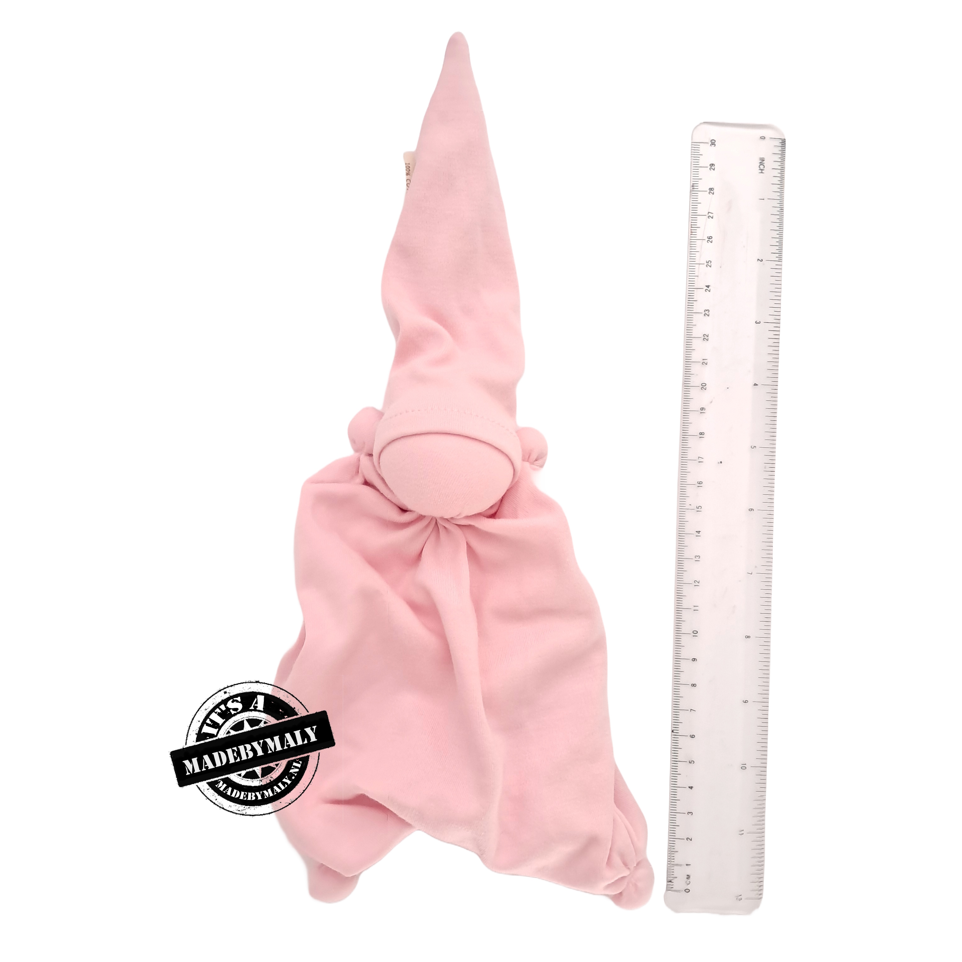 Sussekind Dotje knuffelpopje zachtroze (100% katoen zacht tricot).