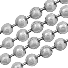 Ball chain 2mm metaal zilver