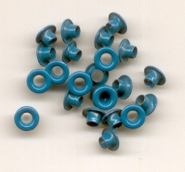 10 ronde eyelets oceaanblauw