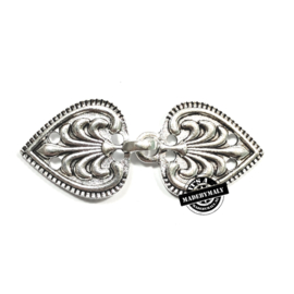 Noorse vestsluiting zilver