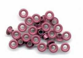 10 ronde eyelets wijnrood