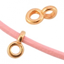 DQ metalen schuiver hanger met oog Ø2.2mm Rosé goud (nikkelvrij)