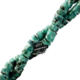 natuursteen disc kralen turquoise groen 4mm