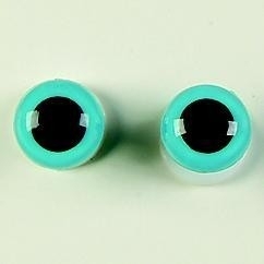 1 paar poppen ogen - veiligheids ogen 1 cm. blauw