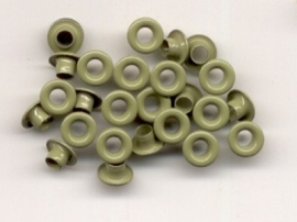 10 ronde eyelets mosgroen