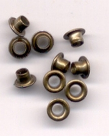 10 ronde eyelets messing