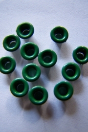 10 ronde eyelets donkergroen