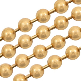 Ball chain 2mm metaal goud
