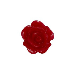 Roosje kraal 10mm rood