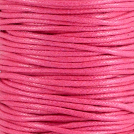 Waxkoord hot pink 2 mm. dik, per meter