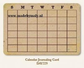 Calendar journaling card - My Minds Eye * DAY229