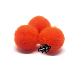 pompom donkeroranje* 10 mm - per 10 stuks