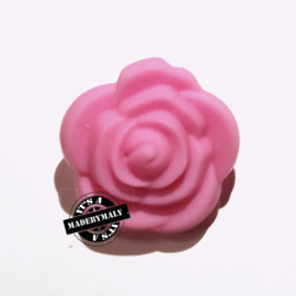 Siliconen bloem kraal 20mm, roze