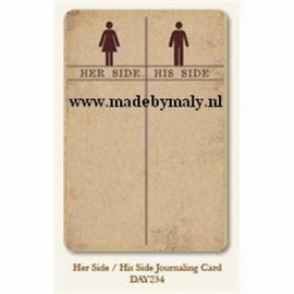 Her side/his side journaling card - My Minds Eye * DAY234