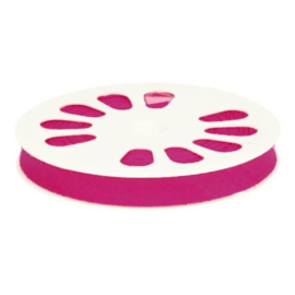 1 meter Dox biasband katoen fuchsia 12mm breed - 495