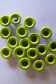 10 ronde eyelets appelgroen