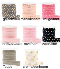 Naamarmband of sos armband met elastisch lint. Kies de kleuren.