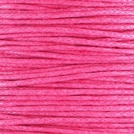 Waxkoord hot pink 1 mm. dik, per meter