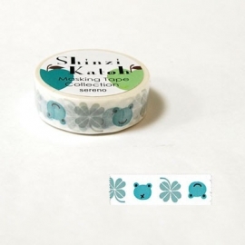 Masking tape Frog & clover - Shinzi Katoh * MKT5085