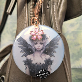Mystic Angel – Handgemaakte tashanger en sleutelhanger. GEEN verzendkosten