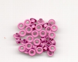 10 ronde eyelets roze