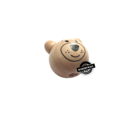 Houten kraal beer houtkleur 2