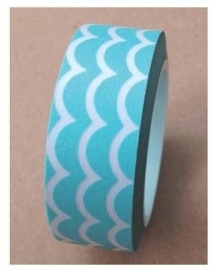 Washi tape aqua scallop - LMT * 083706