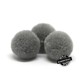 pompom grijs * 20 mm - per 10 stuks