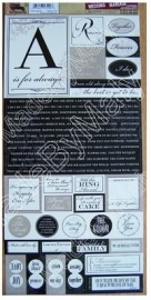 Embellishments, rub-ons, chipboard