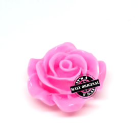 Roos bloem kraal 28 mm roze