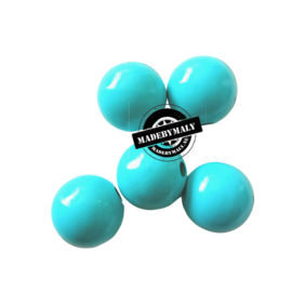 Houten kralen 15 mm rond turquoise