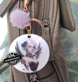 Ethereal Angel – Handgemaakte tashanger en sleutelhanger. GEEN verzendkosten