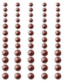Self adhesive Pearls, Chocolate delight - Queen and Co * PRSR - 635