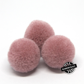 pompom oudroze * 15 mm - per 10 stuks