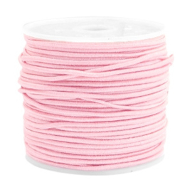 Koord elastiek 1,5 mm. licht roze, per meter - elastisch koord