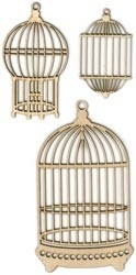 Wood flourishesBird cages - Kaisercraft * FL302