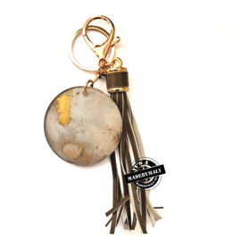 Luxe tashanger - sleutelhanger  - home is where the paws are