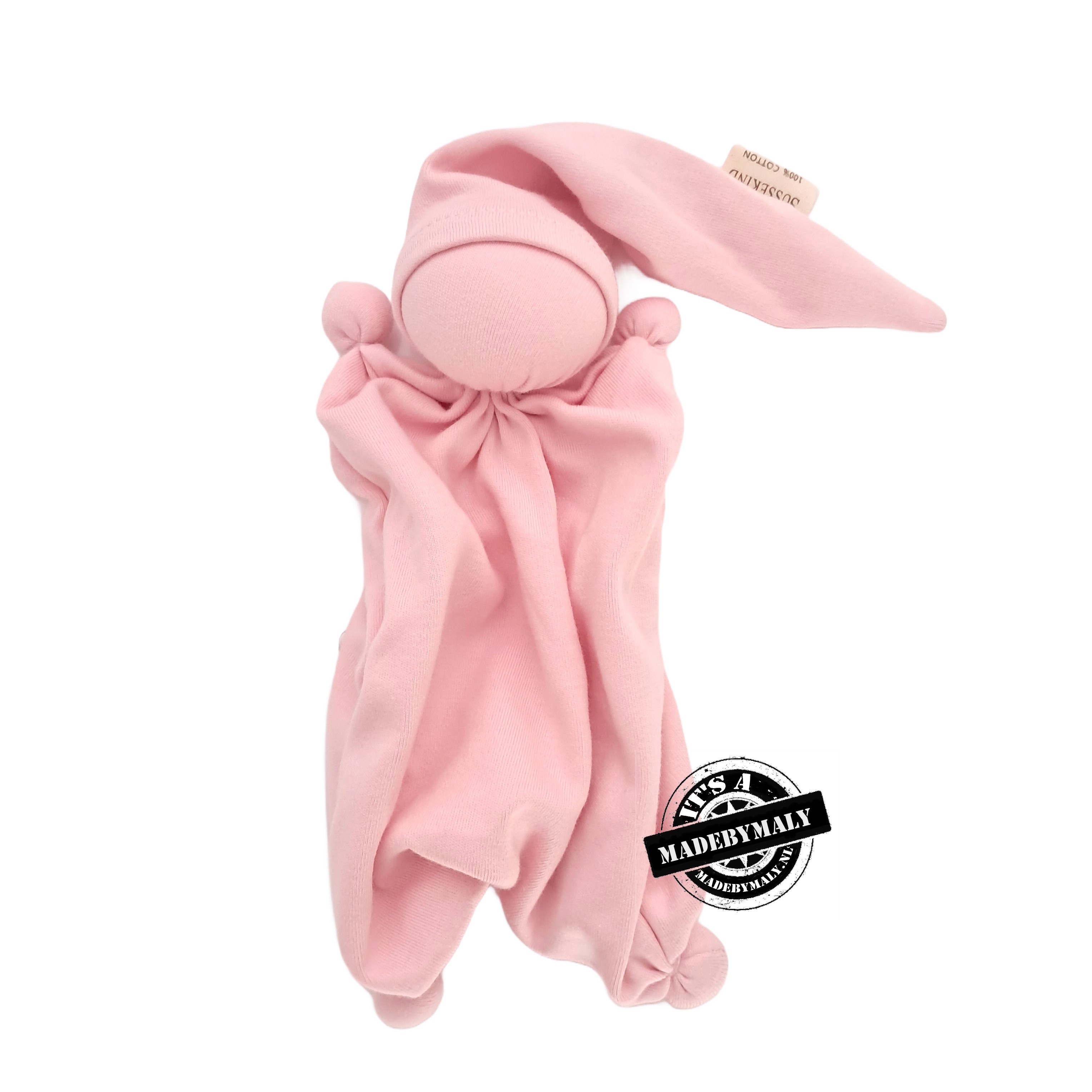 Sussekind Dotje knuffelpopje zachtroze (100% katoen zacht tricot).