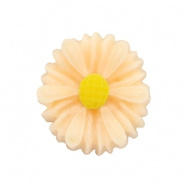 Madelief bloem kraal 13 mm perzik