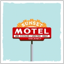Haak- en borduurpatroon Sunset Motel