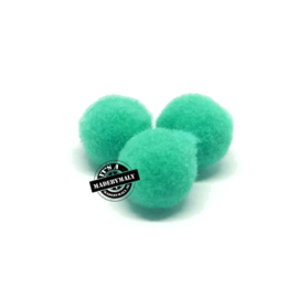 pompom blauwgroen * 10 mm - per 10 stuks