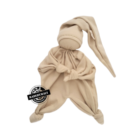 Sussekind - Knuffelpopje ster beige (100% katoenen zacht tricot)